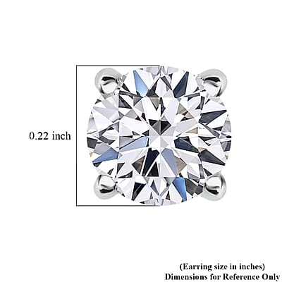 Luxuriant Lab Grown Diamond G VS 1.50 ctw Earrings in 14K White Gold