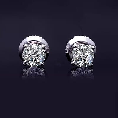 Luxuriant Lab Grown Diamond G VS 1.50 ctw Stud Earrings in 950 Platinum