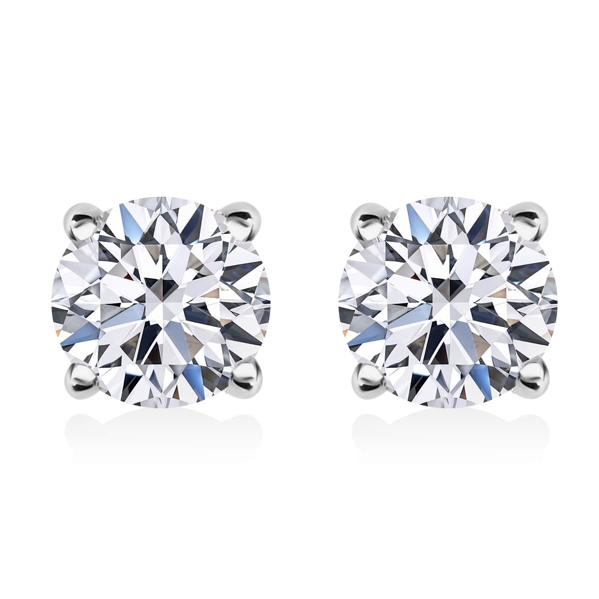 Luxuriant Lab Grown Diamond G VS 2.00 ctw Stud Earrings in 14K White Gold (Del. in 12-15 Days) image number 0