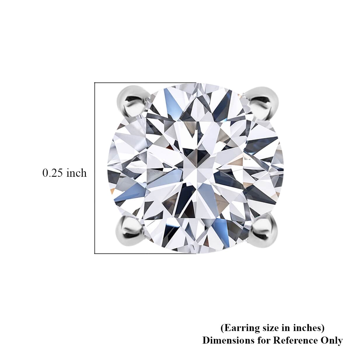 Luxuriant Lab Grown Diamond G VS 2.00 ctw Stud Earrings in 14K White Gold (Del. in 12-15 Days) image number 4