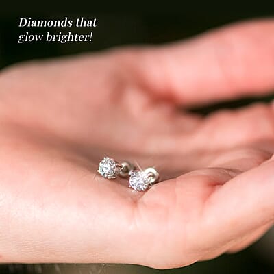 Luxuriant Lab Grown Diamond G VS 2.00 ctw Stud Earrings in 14K White Gold