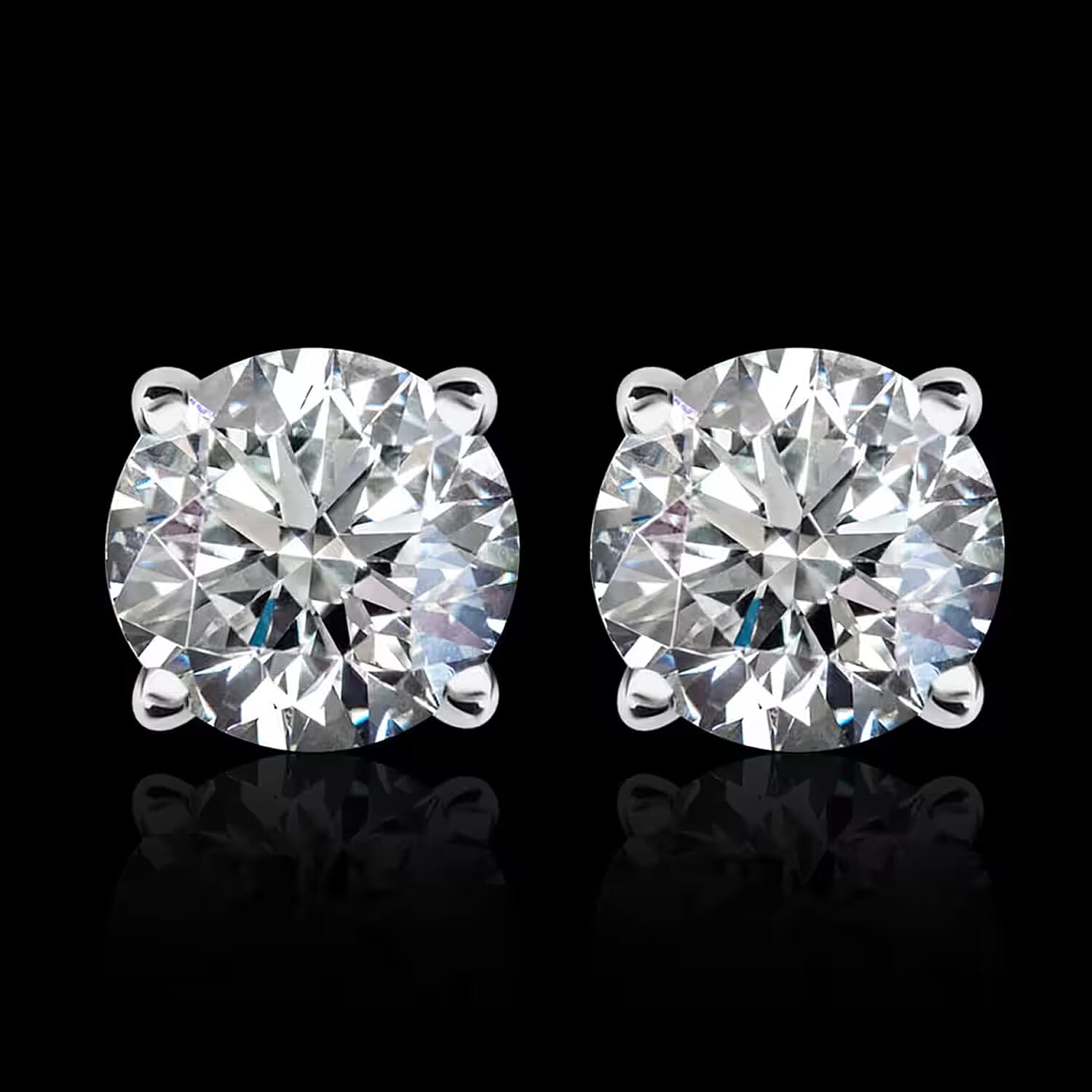 Luxuriant Lab Grown Diamond G VS 2.00 ctw Stud Earrings in 14K White Gold