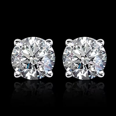 Luxuriant Lab Grown Diamond G VS 2.00 ctw Stud Earrings in 14K White Gold