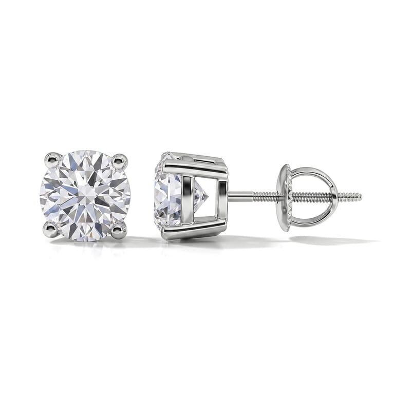 Luxuriant Lab Grown Diamond G VS 2.00 ctw Stud Earrings in 950 Platinum