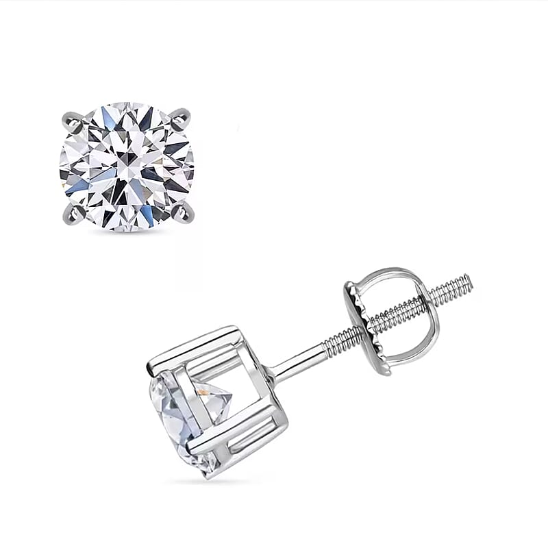 Luxuriant Lab Grown Diamond G VS 2.00 ctw Stud Earrings in 950 Platinum