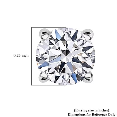 Luxuriant Lab Grown Diamond G VS 2.00 ctw Stud Earrings in 950 Platinum