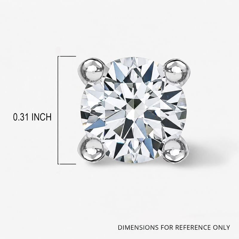 Luxuriant Lab Grown Diamond G VS 2.00 ctw Stud Earrings in 950 Platinum