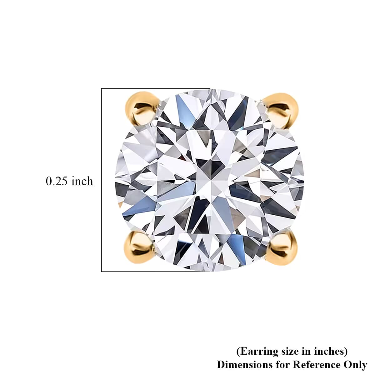 Luxuriant Lab Grown Diamond G VS 2.00 ctw Stud Earrings in 14K Yellow Gold image number 9