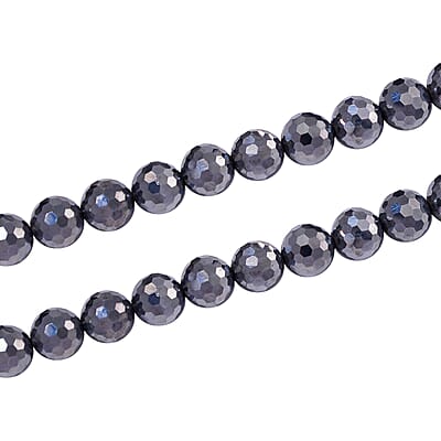 White Freshwater Pearl and Terahertz 200.00 ctw Necklace 20 Inches in Stainless Steel 