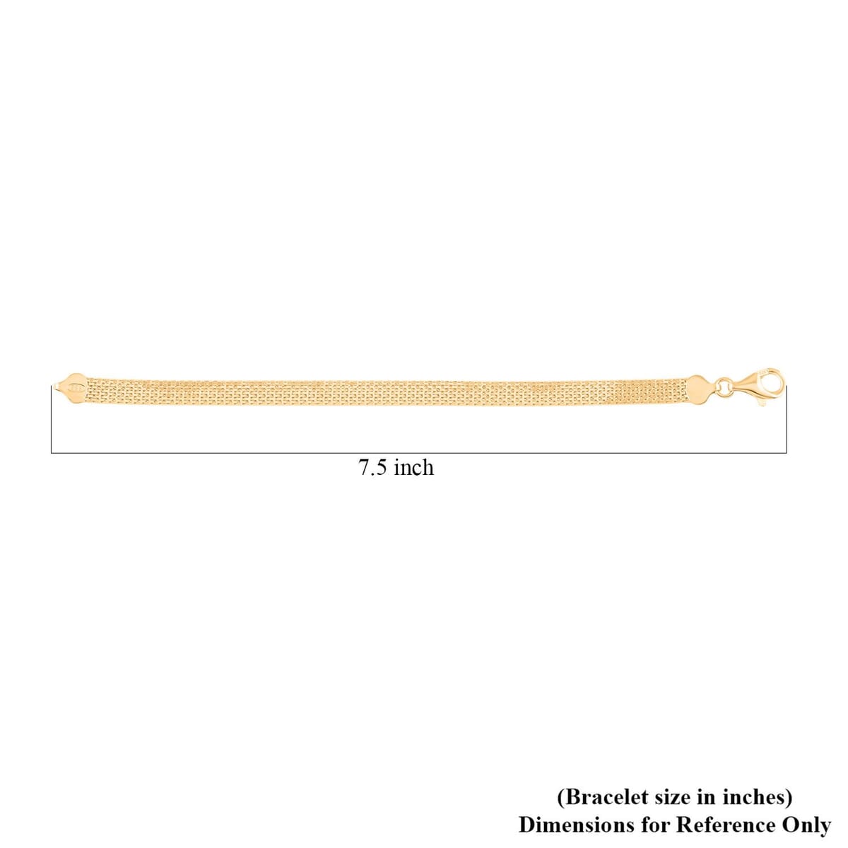 Popcorn Chain Bracelet in 14K Yellow Gold Over Sterling Silver (7.50 In) 6.80 Grams image number 3