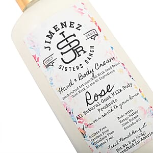 Jimenez Sisters Ranch Rose Goat Milk Hand & Body Cream (8oz Pump Bottle)