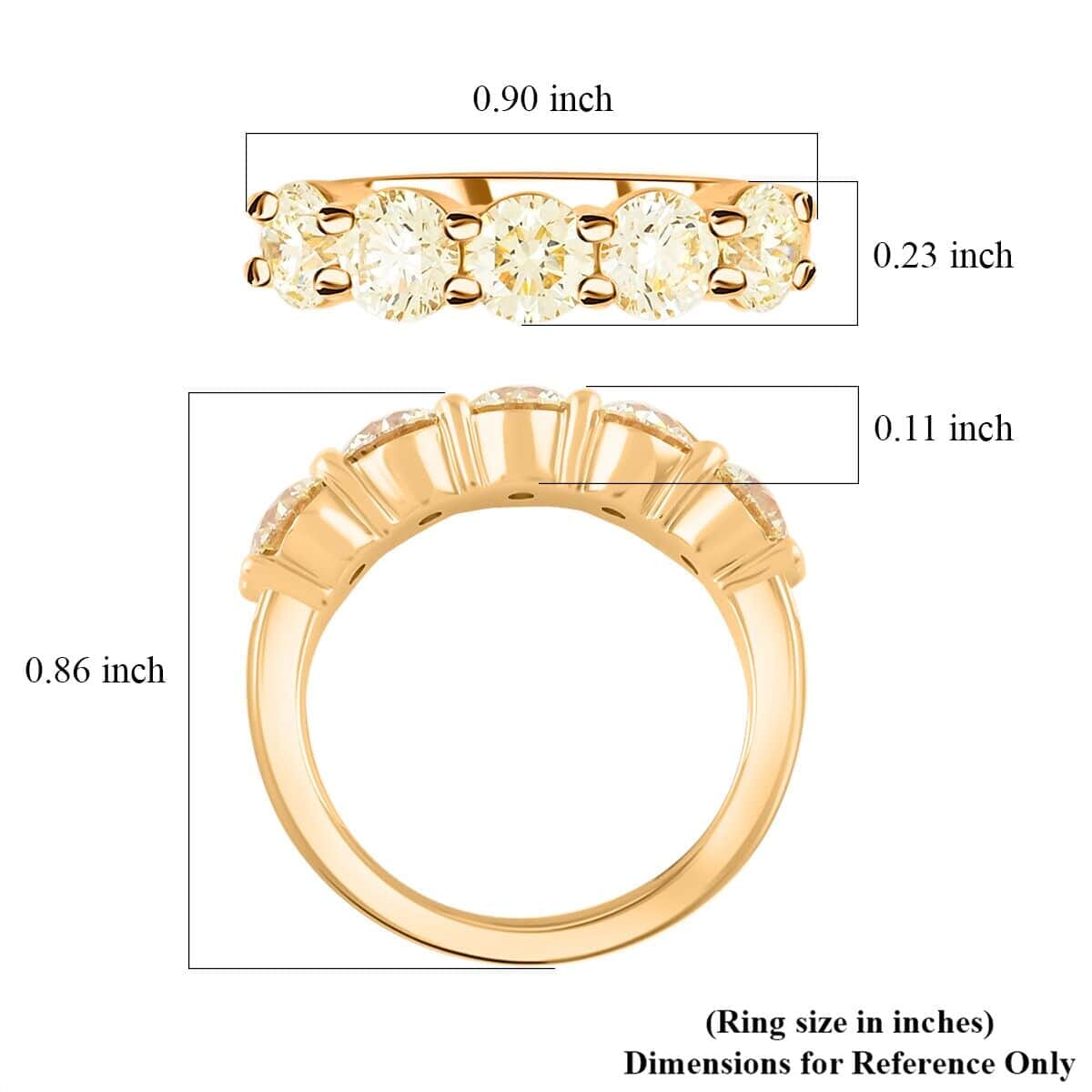 Modani 18K Yellow Gold Natural Yellow Diamond Ring (Size 9.5) (6.88 g) 2.55 ctw image number 4