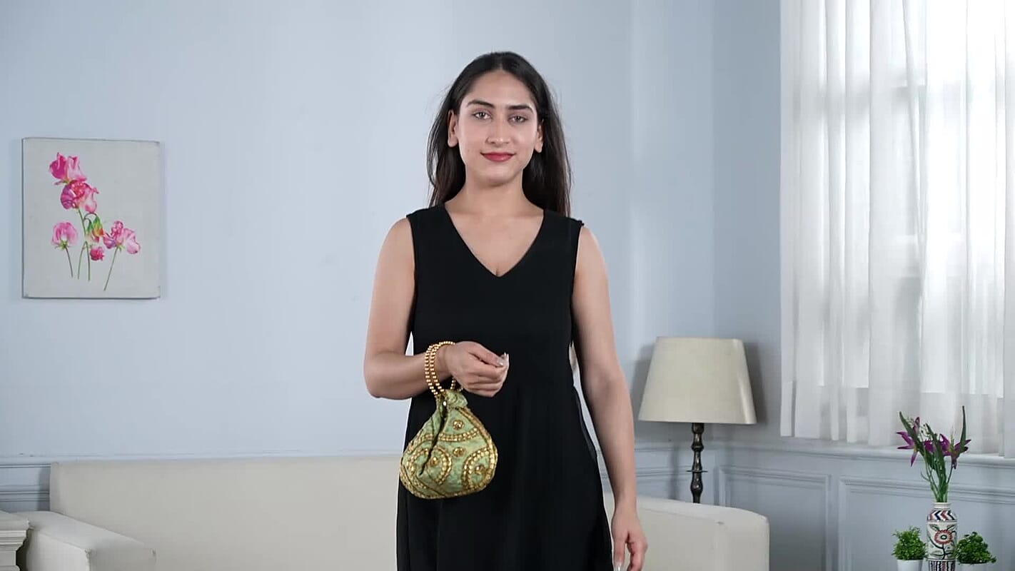 Set of 2 Sea Green Potli Bag