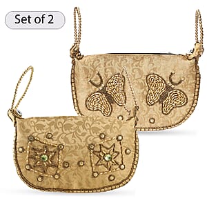 Set of 2 Beige Potli Bag