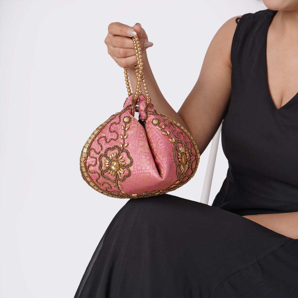 Set of 2 Pink Potli Bag image number 2