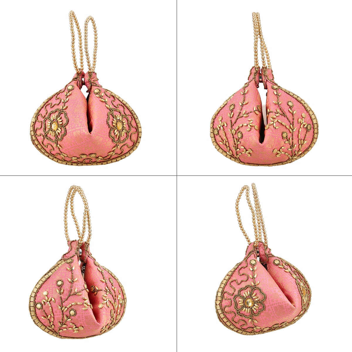 Set of 2 Pink Potli Bag image number 5