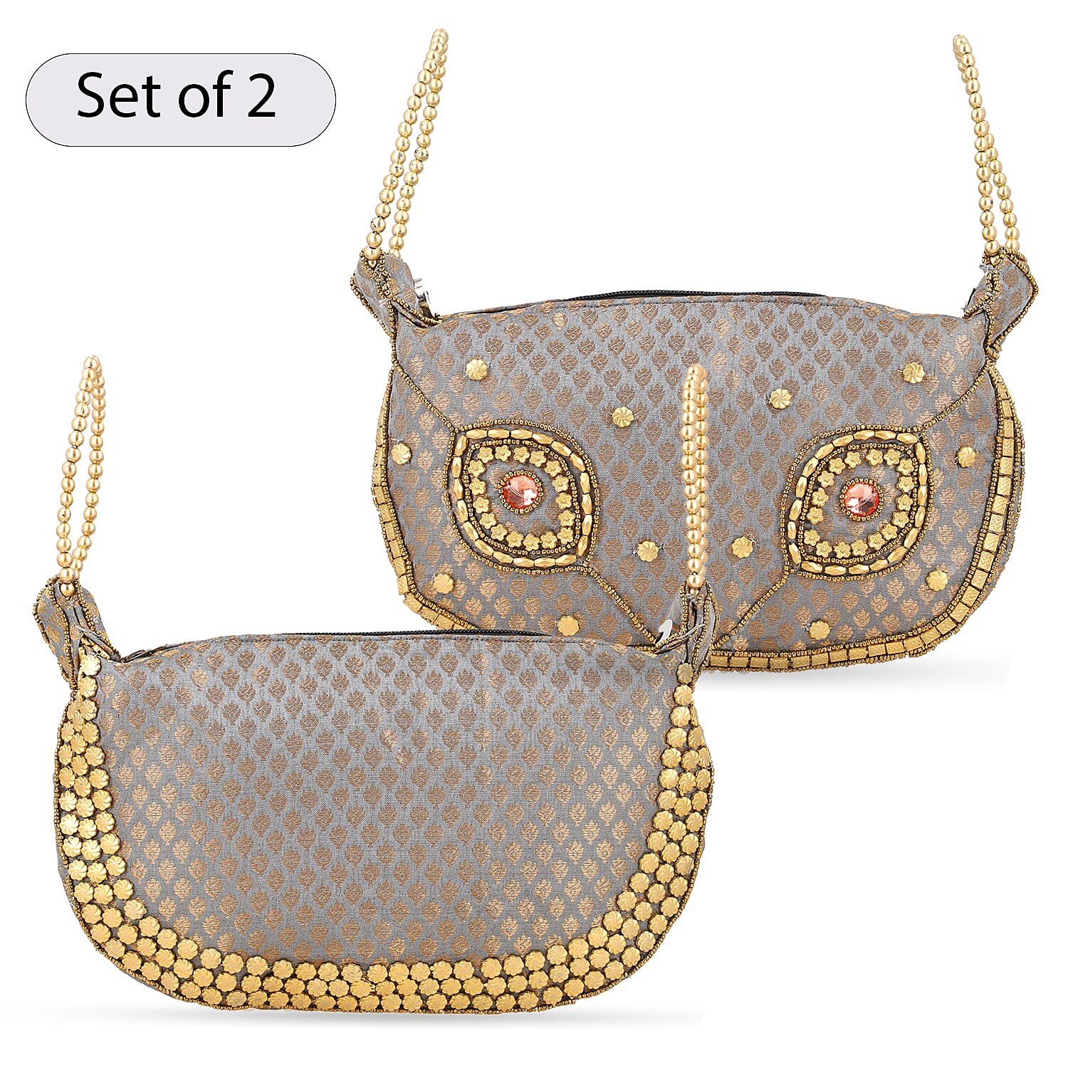 Set of 2 Blue Potli Bag