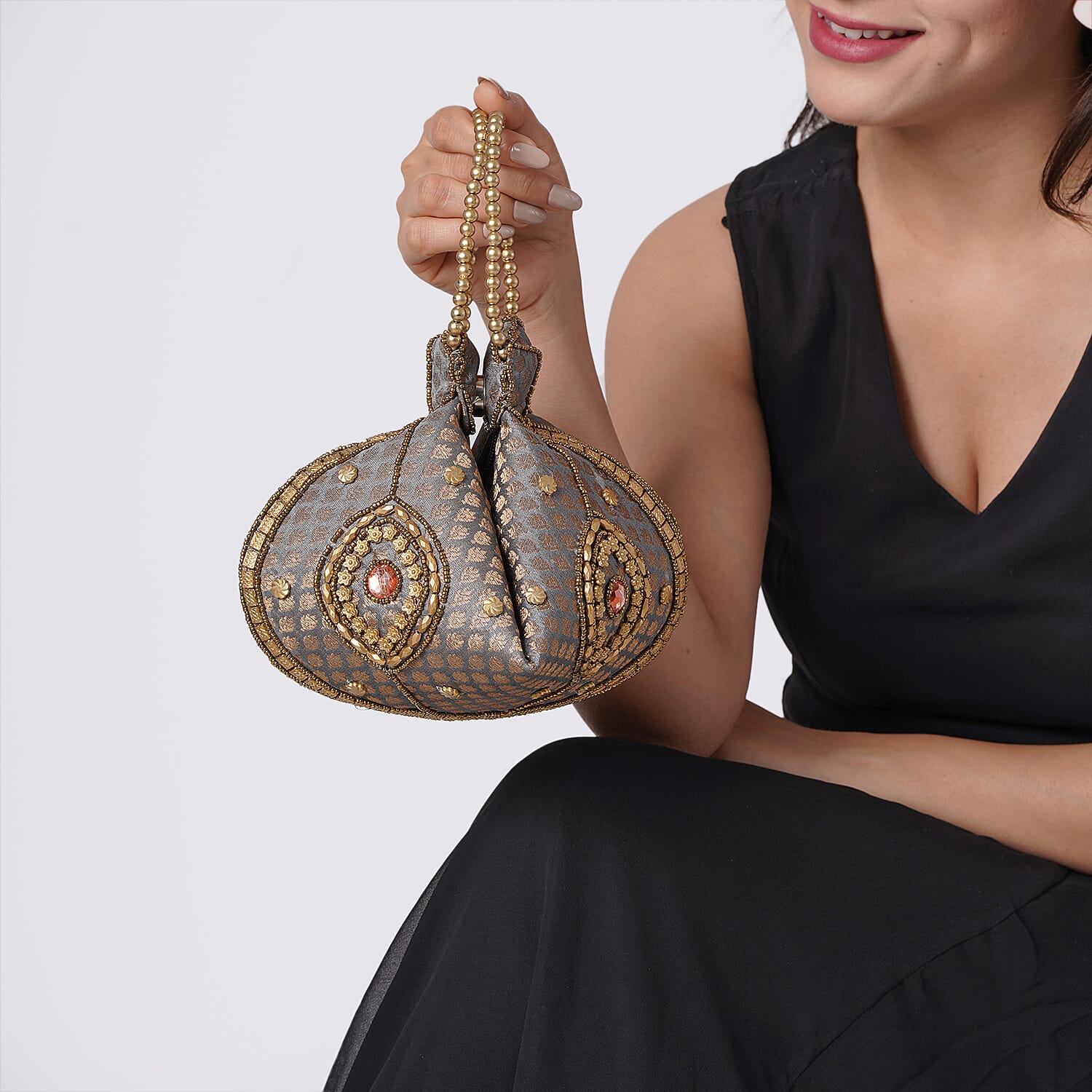 Set of 2 Blue Potli Bag