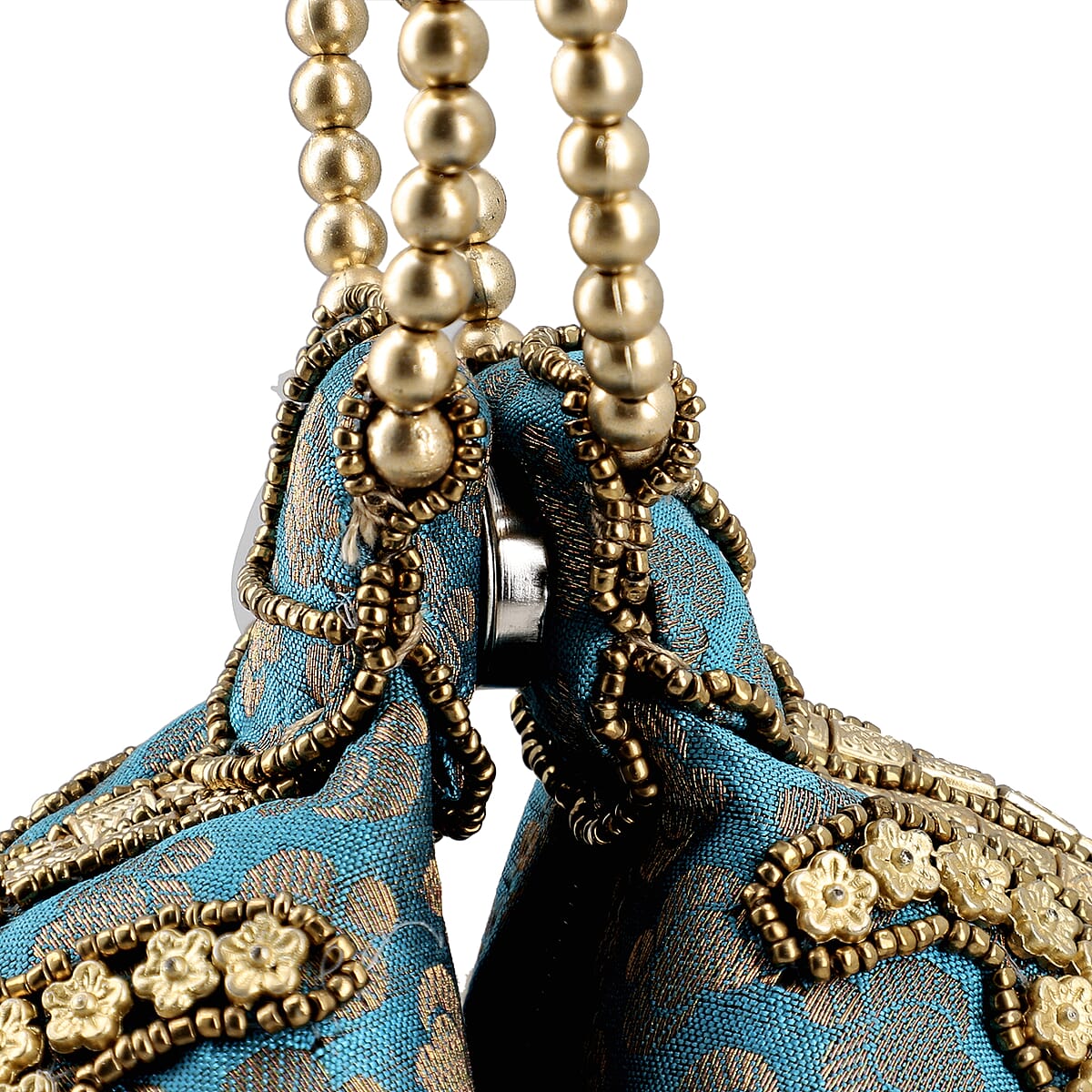 Set of 2 Turquoise Potli Bag image number 8