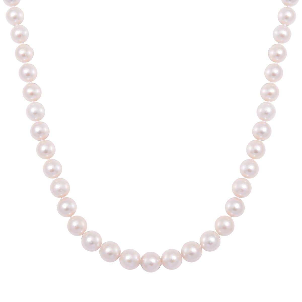 Doorbuster White Edison Pearl Necklace in Rhodium Over Sterling Silver 20 Inches image number 0