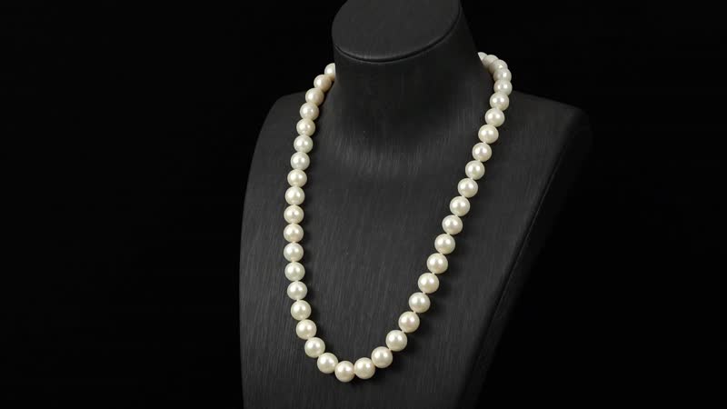 Edison Pearl Necklace (20 Inches) in Sterling Silver with Magnetic Clasp
