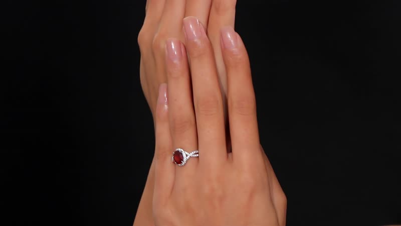 Premium Tanzanian Sunlit Garnet, White Zircon Ring in Rhodium Over Sterling Silver (Size 10.0) 2.90 ctw