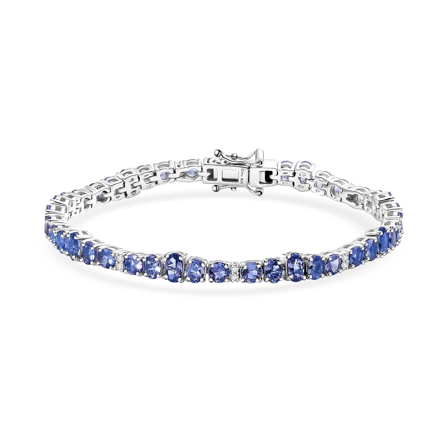 Tanzanite and Moissanite 7.50 ctw Sound Wave Bracelet
