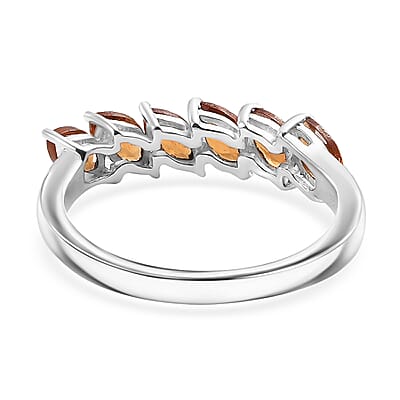 D'Joy Ceylon Hessonite Garnet 1.40 ctw Ring in 18K Vermeil Yellow Gold Over Sterling Silver (Size 10.0)