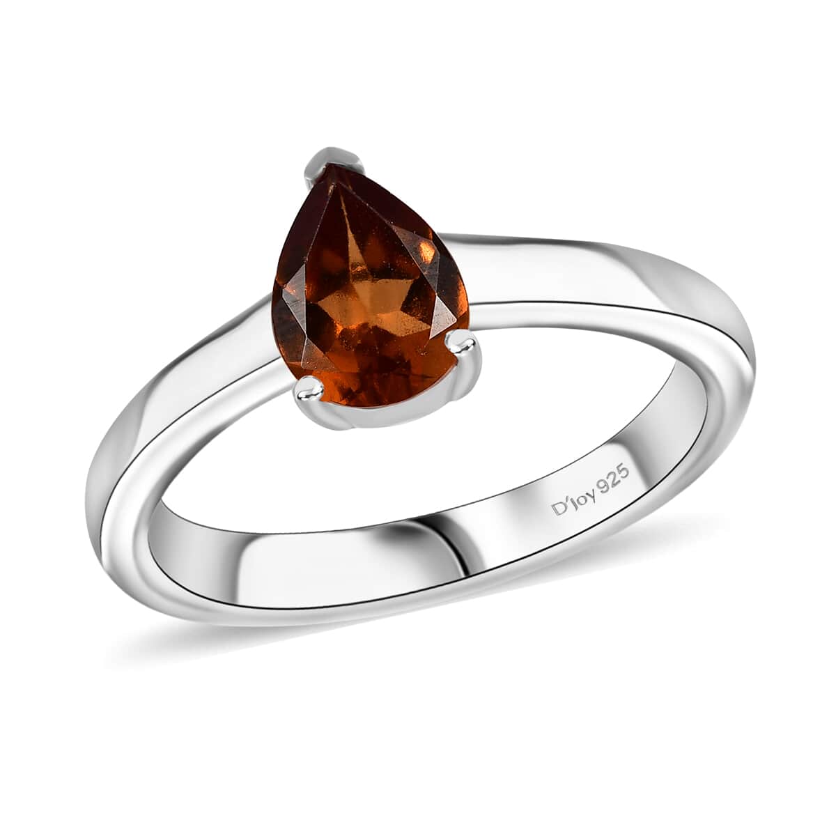 Ceylon Hessonite Garnet 1.15 ctw Solitaire Ring in Rhodium Over Sterling Silver (Size 10.0) (Del. in 10-12 Days) image number 0