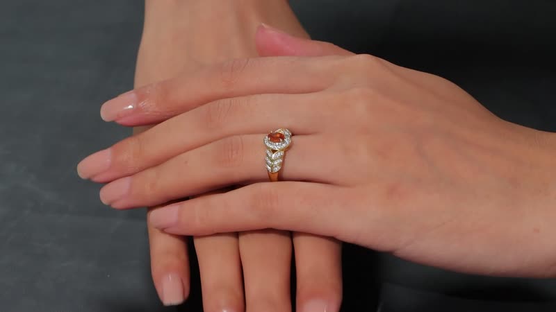 Ceylon Hessonite Garnet 1.90 ctw Ring in Rhodium Over Sterling Silver (Size 10.0)