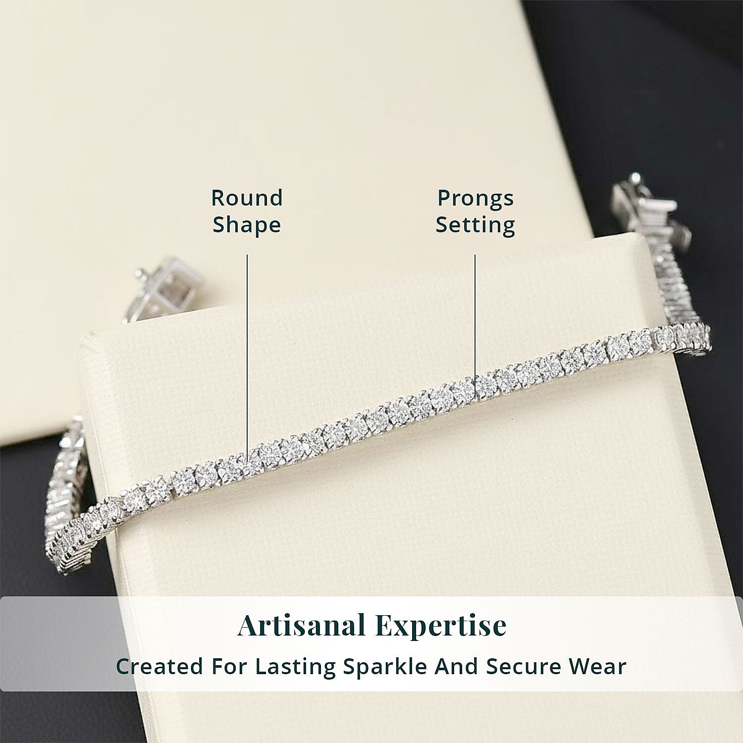 Luxuriant Lab Grown Diamond E-F VS 2.50 ctw Tennis Bracelet in Rhodium Over Sterling Silver (6.50 In)