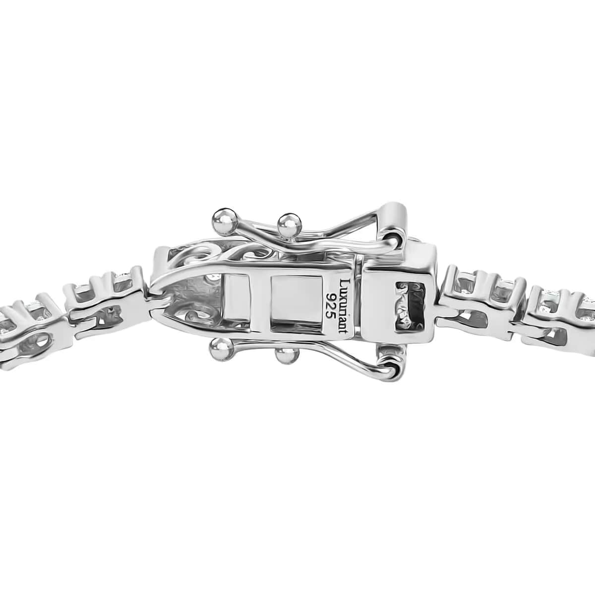 Luxuriant Lab Grown Diamond E-F VS 3.00 ctw Tennis Bracelet in Rhodium Over Sterling Silver (6.50 In) image number 7