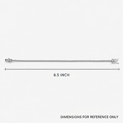 Luxuriant Lab Grown Diamond E-F VS 2.50 ctw Tennis Bracelet in Rhodium Over Sterling Silver (6.50 In)