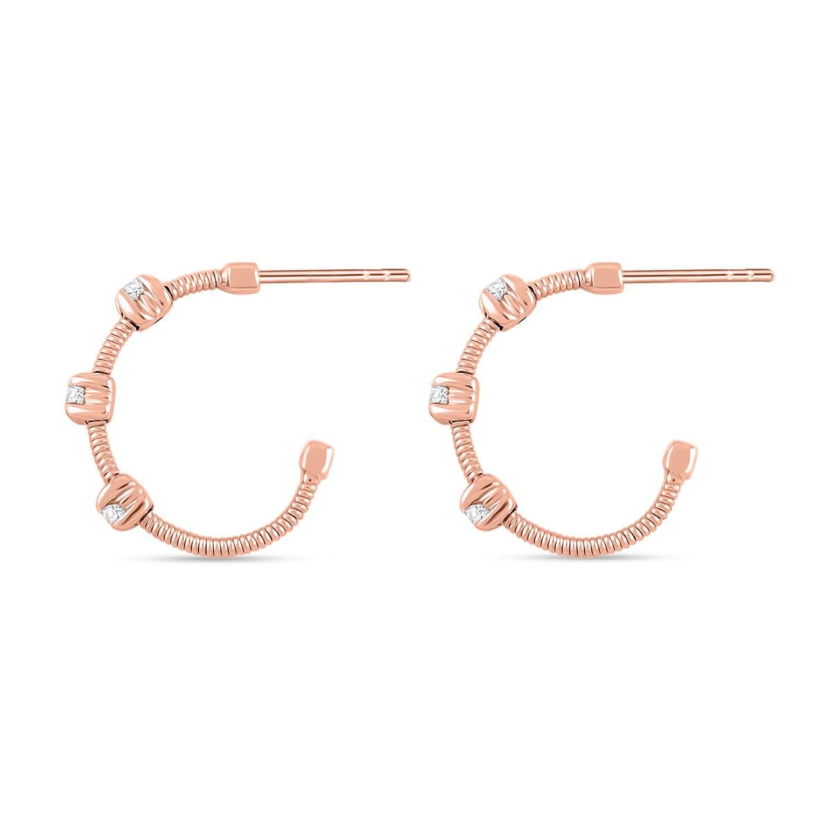 Modani Diamond 0.20 ctw Earrings in 14K Rose Gold image number 3