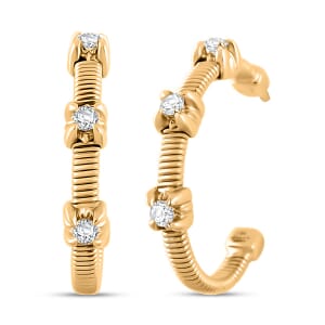 Modani White Diamond 0.20 ctw Earrings in 14K Yellow Gold