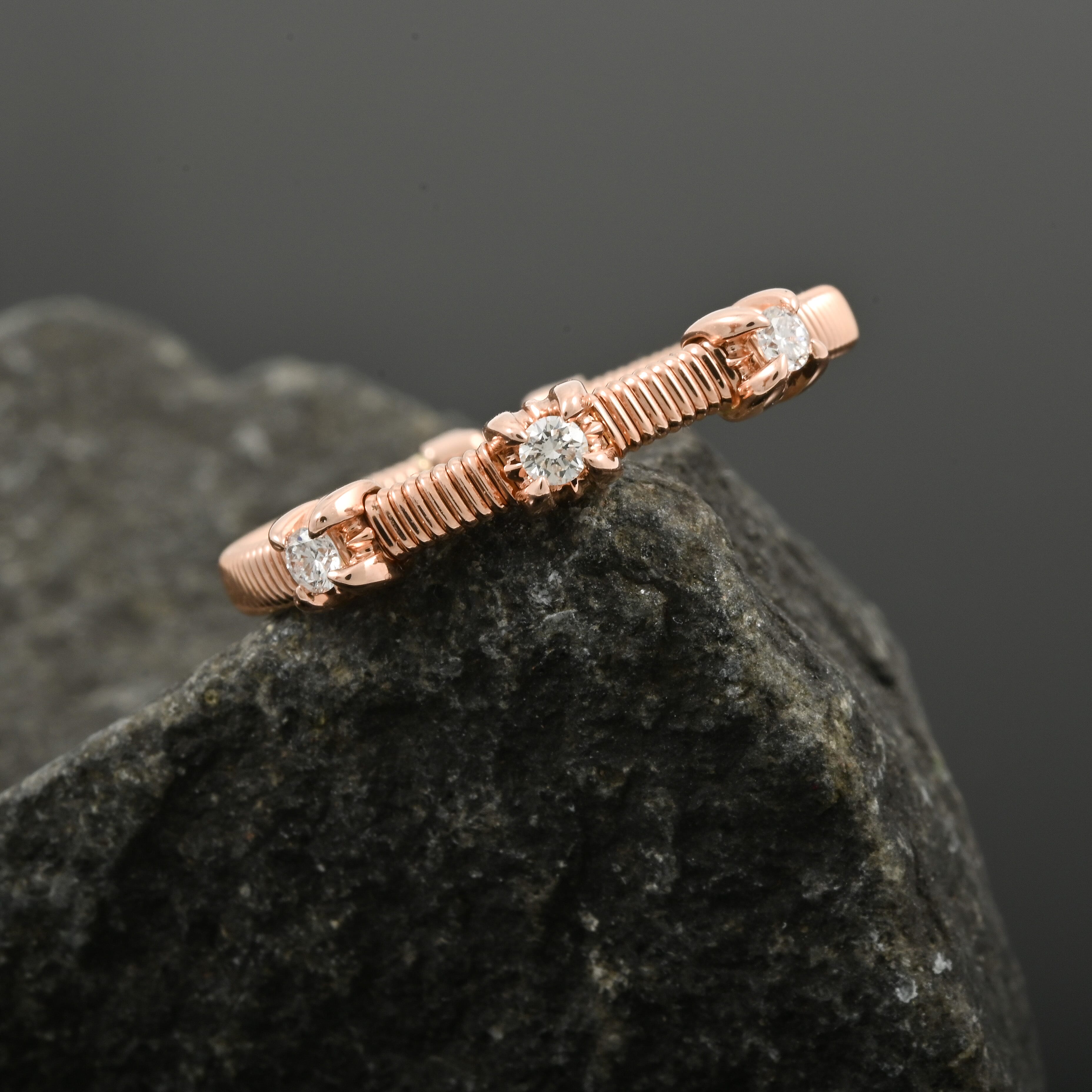 Modani Diamond 0.10 ctw Ring in 14K Rose Gold (Size 10.0) (Del. in 8-10 Days)