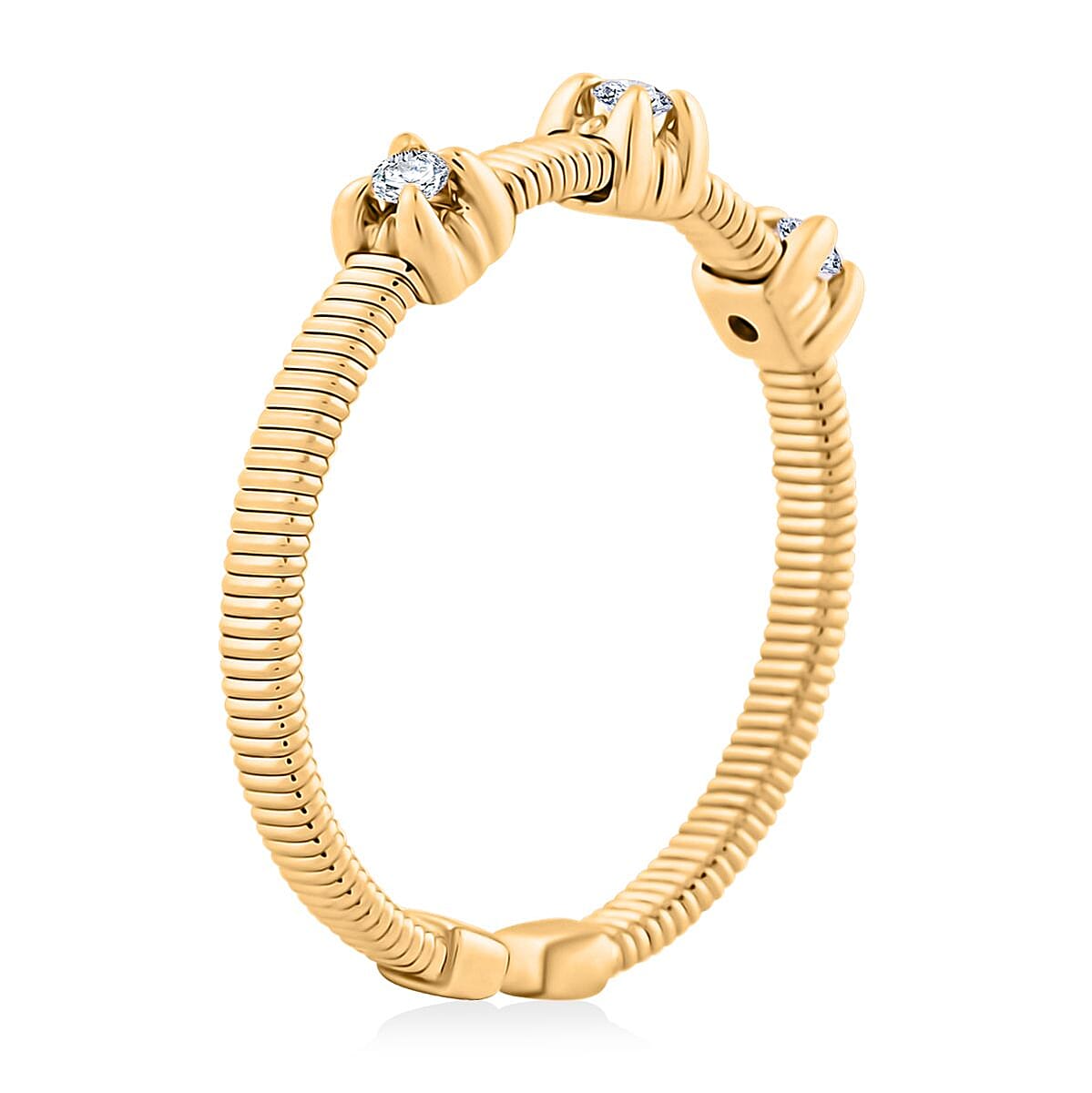 Modani Diamond 0.10 ctw Ring in 14K Yellow Gold (Size 9.0) image number 3