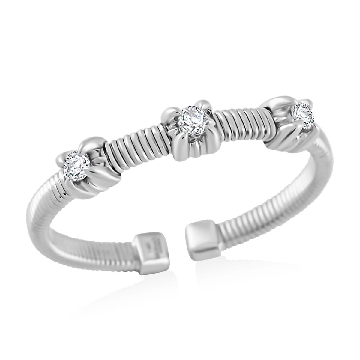 Modani Diamond 0.10 ctw Ring in 14K White Gold with Titanium Spring (Size 5.0) image number 0