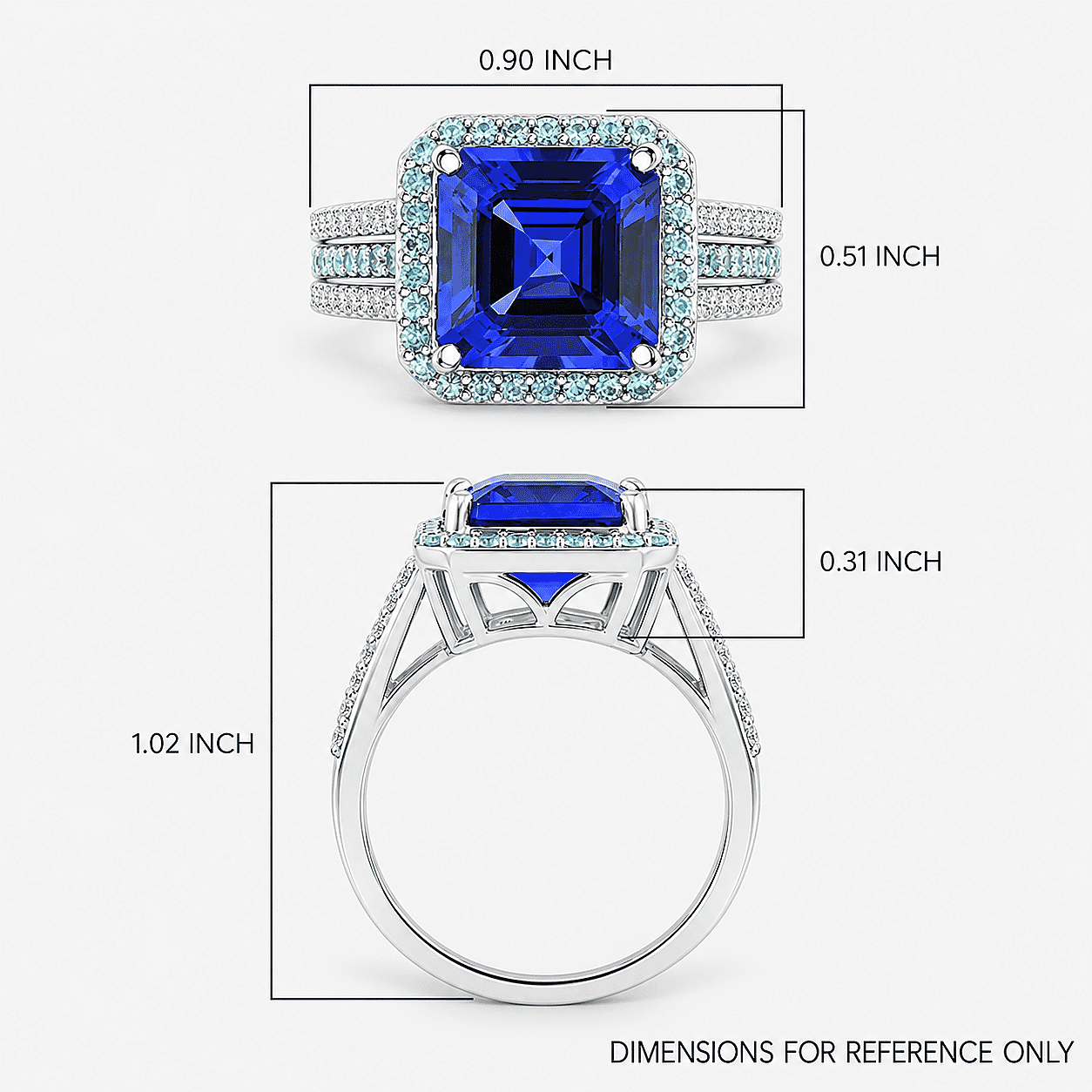 Certified & Appraised Rhapsody AAAA Tanzanite, Paraiba Tourmaline and E-F VS Diamond 6.25 ctw Ring in 950 Platinum (Size 6.5) 11.50 Grams
