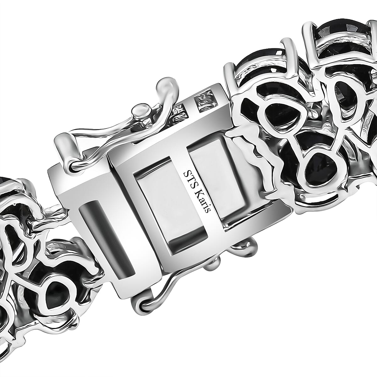EverTrue Thai Black Spinel 65.35 ctw Fancy Bracelet in Platinum Bond (8.00 In) image number 3