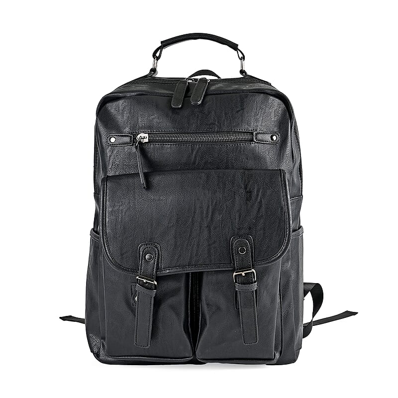 Multi-purpose Faux Leather Convertible Backpack