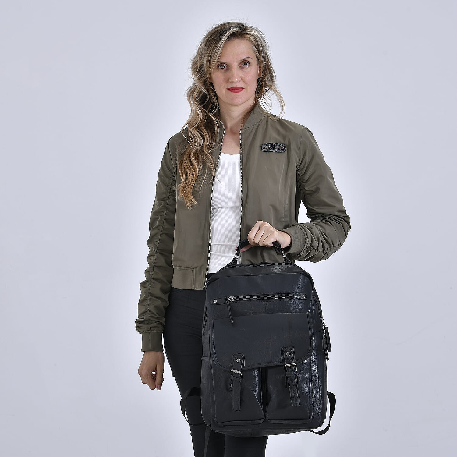 Multi-purpose Faux Leather Convertible Backpack