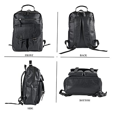 Multi-purpose Faux Leather Convertible Backpack