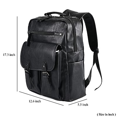 Multi-purpose Faux Leather Convertible Backpack