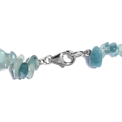 Grandidierite and Multi-Tourmaline 195.00 ctw Beaded Necklace in Rhodium Over Sterling Silver 20 Inches