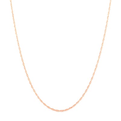 Delicate Harmony Necklace with Slider Ball in 18K Rose Gold Over Sterling Silver 2.75 Grams 18 Inches