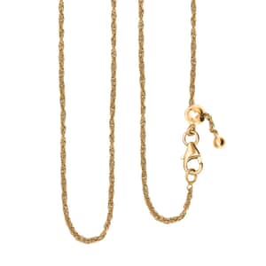 Delicate Harmony Necklace with Slider Ball in 18K Yellow Gold Over Sterling Silver 2.75 Grams 18 Inches