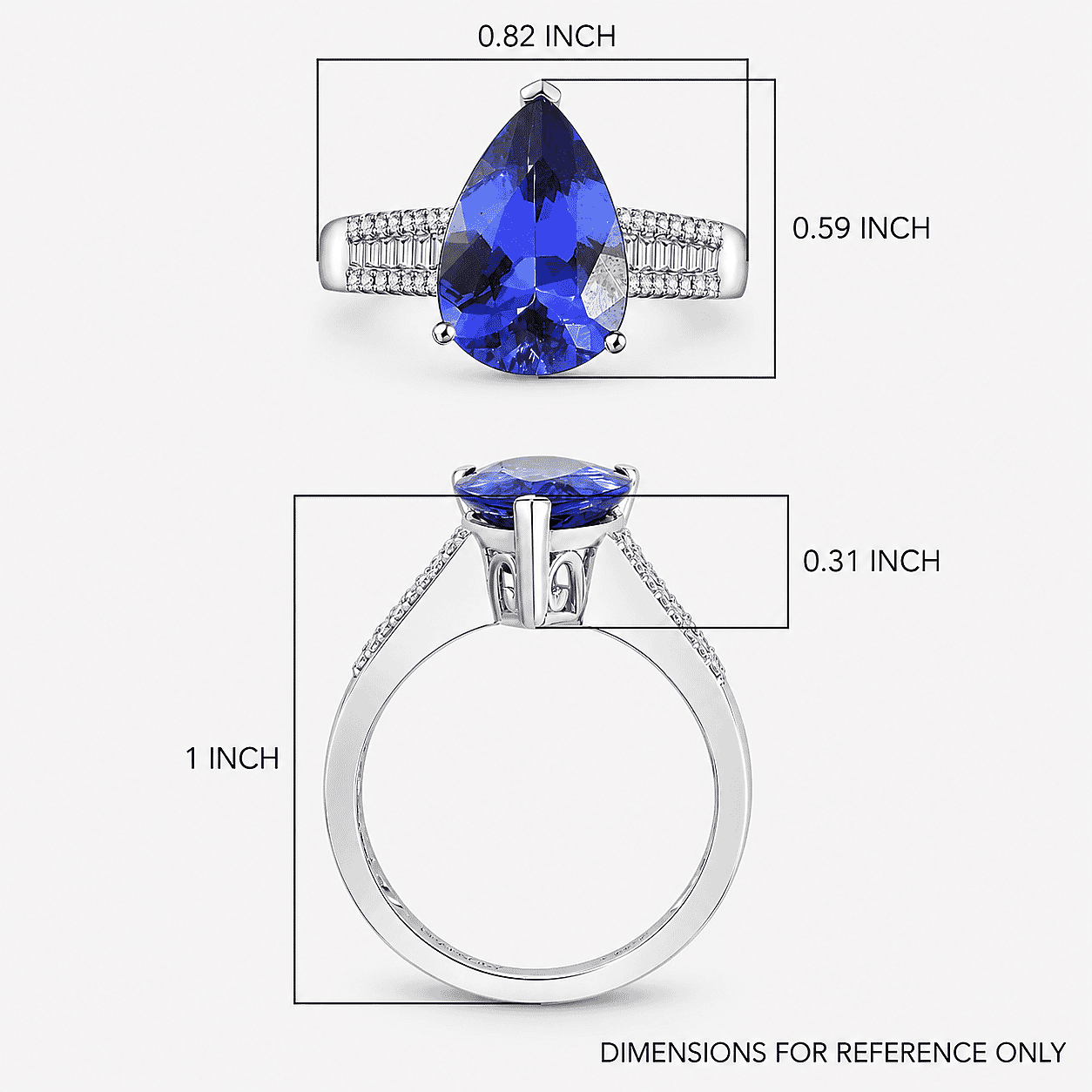 Certified & Appraised Rhapsody AAAA Tanzanite and E-F VS2 Diamond 4.30 ctw Statement Ring in 950 Platinum (Size 10.0) 6.15 Grams