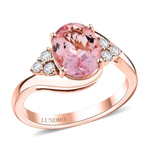 Certified & Appraised Luxoro AAA Pink Morganite and G-H I2 Diamond 2.25 ctw Ring in 10K Rose Gold (Size 8.0)