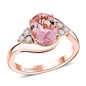 Doorbuster Certified & Appraised Luxoro AAA Madagascar Pink Morganite and G-H I2 Diamond 2.25 ctw Ring in 10K Rose Gold (Size 8.5)
